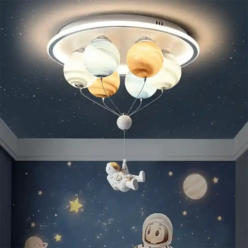 Lampe Astronaute Plafonnier LED pour Chambre d'Enfants