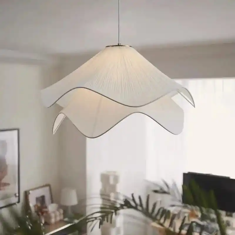 Suspension LED Crème Moderne pour un Éclairage Chaleureux et Romantique
