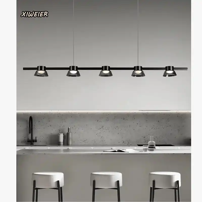 Lampe à LED design nordique pour salon moderne minimaliste noir