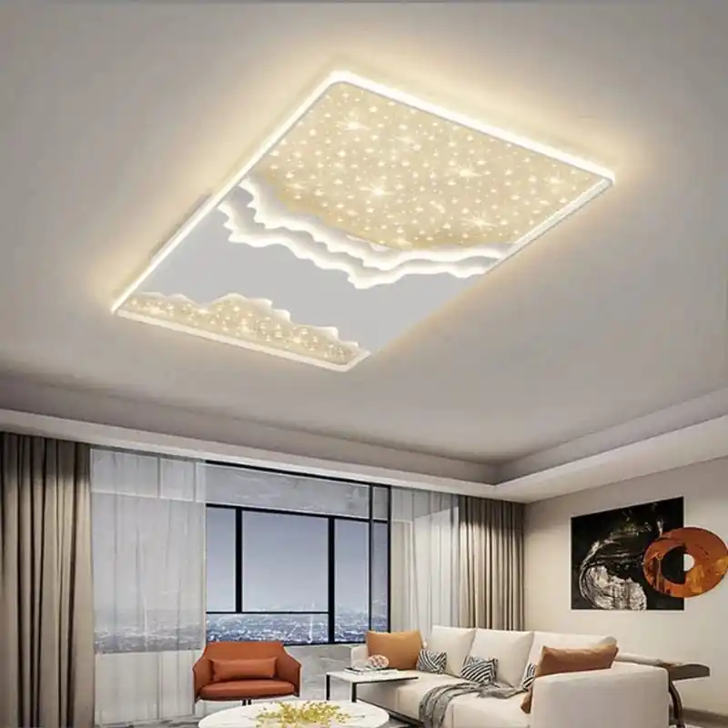 Nouveau Luxe - Salon Plafonnier Moderne Intelligent LED - Décoration Intérieure