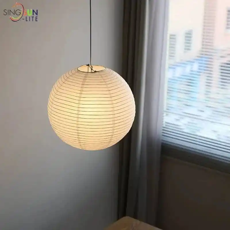 Lustre LED Nordique Wabi Sabi en Papier de Riz pour Salon, Salle à Manger, Chambre, Loft, Restaurant et Bar
