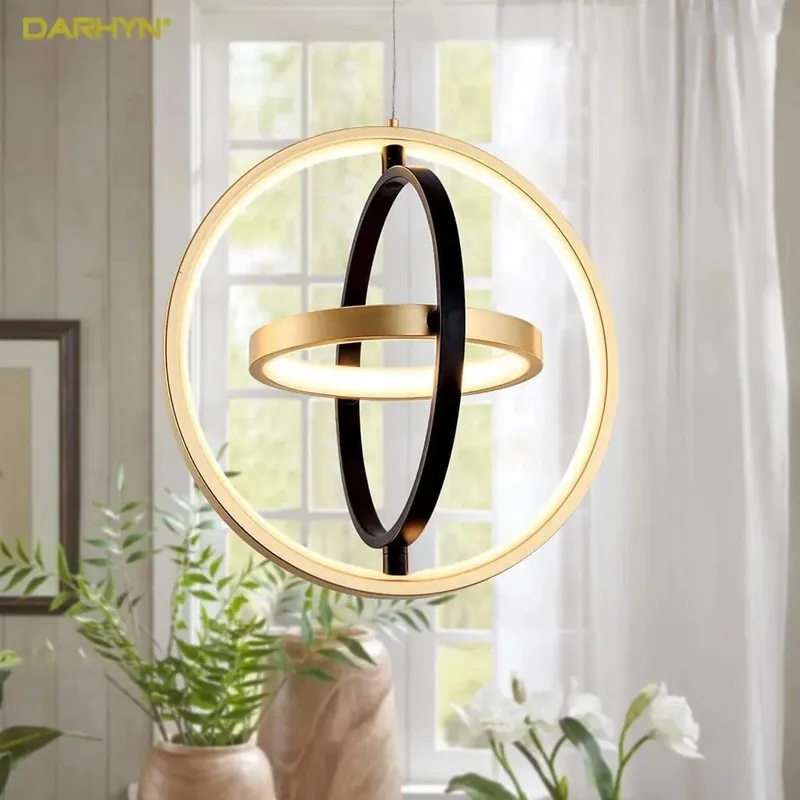 Rotatif LED - Suspension Moderne pour la Maison: Restaurant, Chambre, Porche, Barre - Luminaire de Luxe Léger et Pliable
