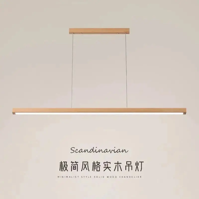 Lustre nordique en bois massif de qualité supérieure