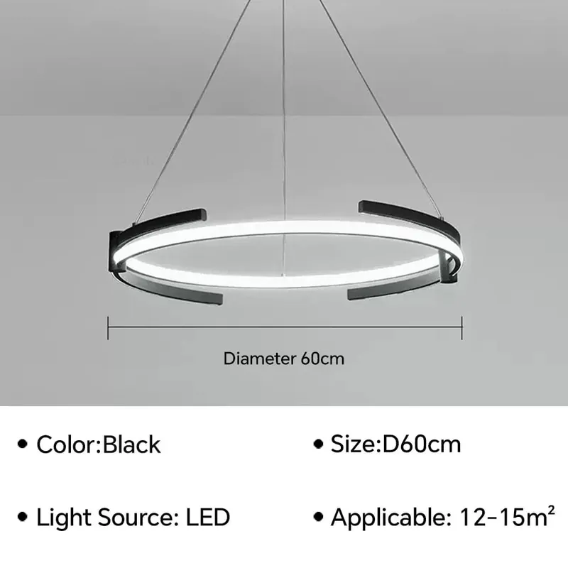 Plafonnier LED suspendu au design contemporain