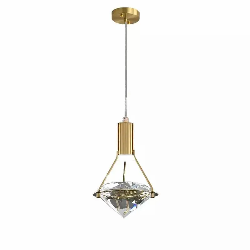 Lampe de suspension LED de luxe en cristal diamant - Éclairage créatif nordique