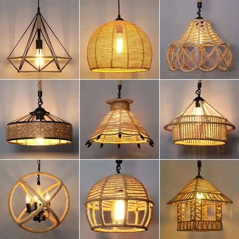 Sisal & Chanvre : Lustre Suspendu en Corde pour Salle à Manger