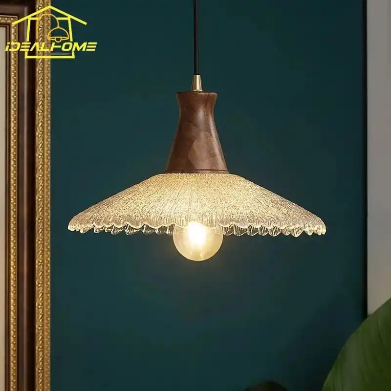 Nordique In - Suspension de lumière chaude LED en cuivre et verre
