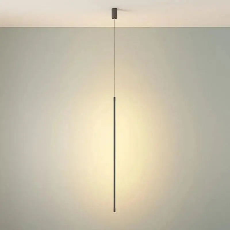 Lustre noir à LED pour chambre à coucher et salon
