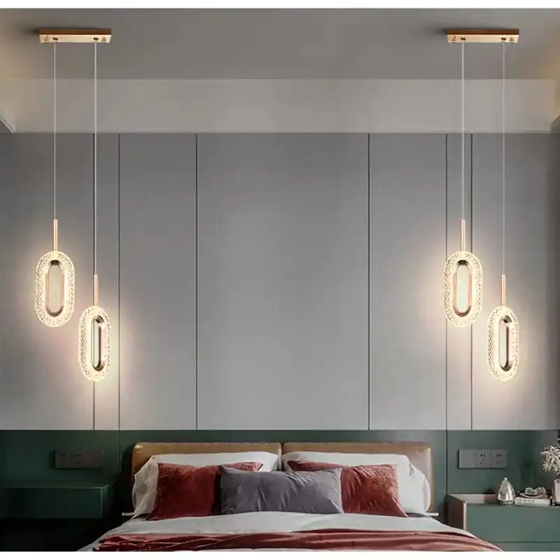 Plafonnier LED suspendu en acrylique au design contemporain