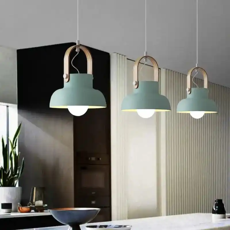 Loft Nordique LED : Suspension en Fer Macaron pour Éclairer vos Espaces Intérieurs
