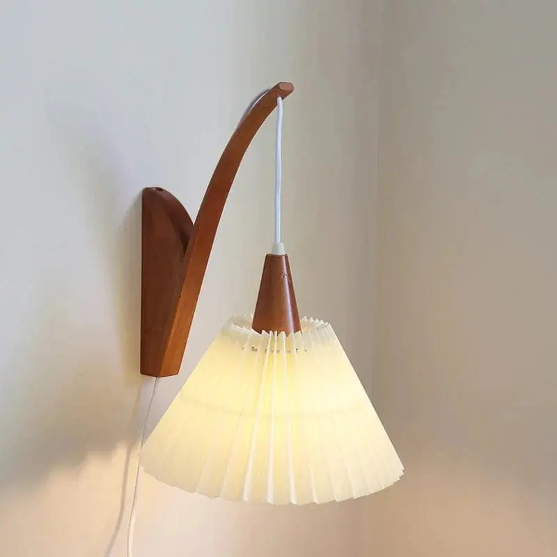 Applique plissée en bois massif - Collection Élégance Naturelle