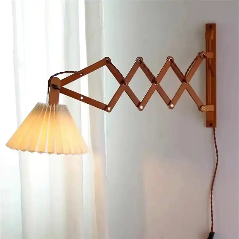Lampe LED télescopique Sax - Design japonais en bois, idéal pour décoration d'intérieur