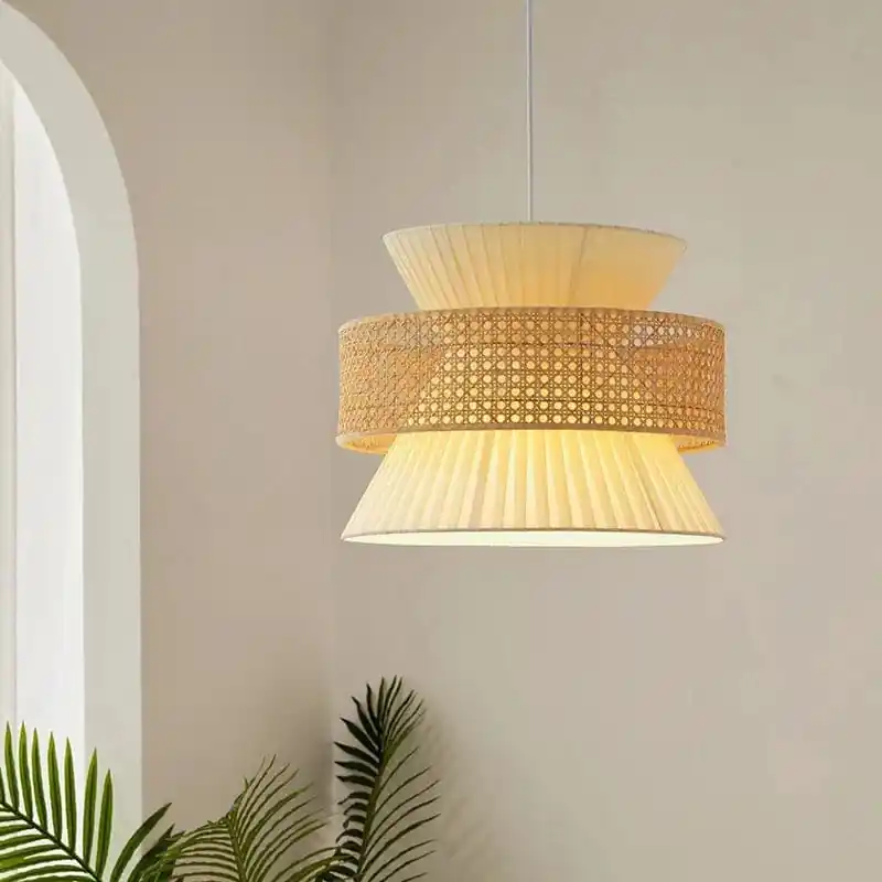 Lampe en rotin japonaise Wabi Sabi Luxe