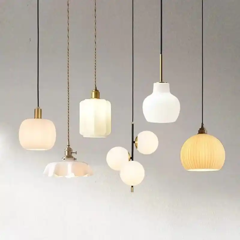 Suspension LED en cuivre vintage