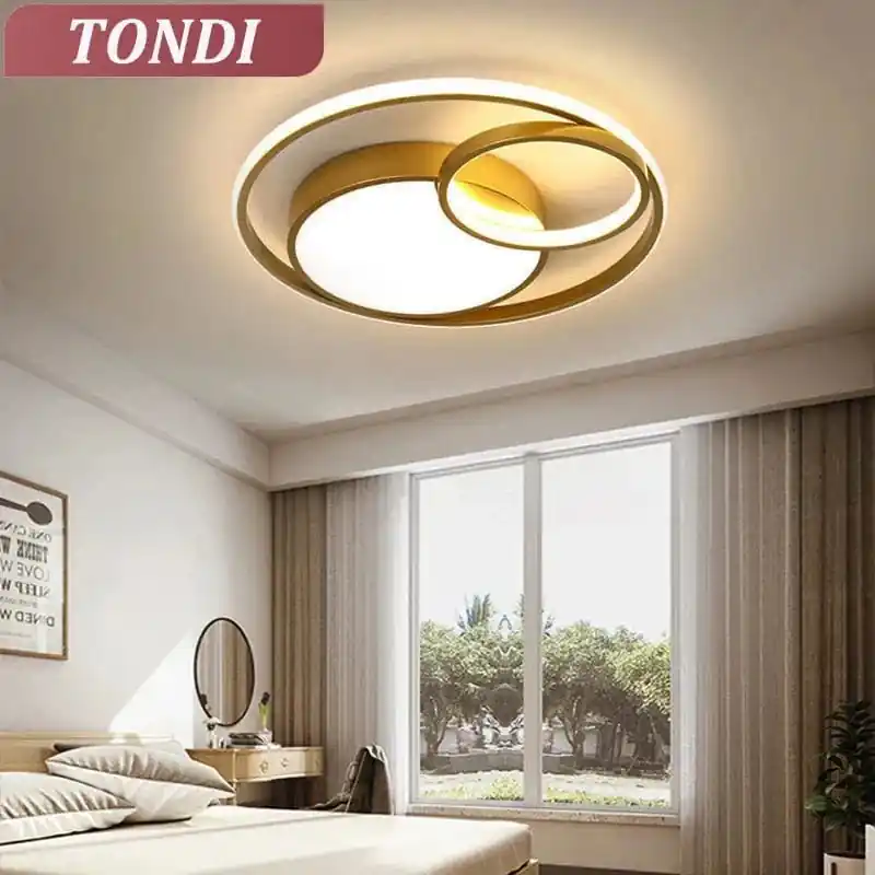 Plafond moderne à LEDs lumineuses pour salon, chambre et salle à manger - Éclairage intérieur Dimmable