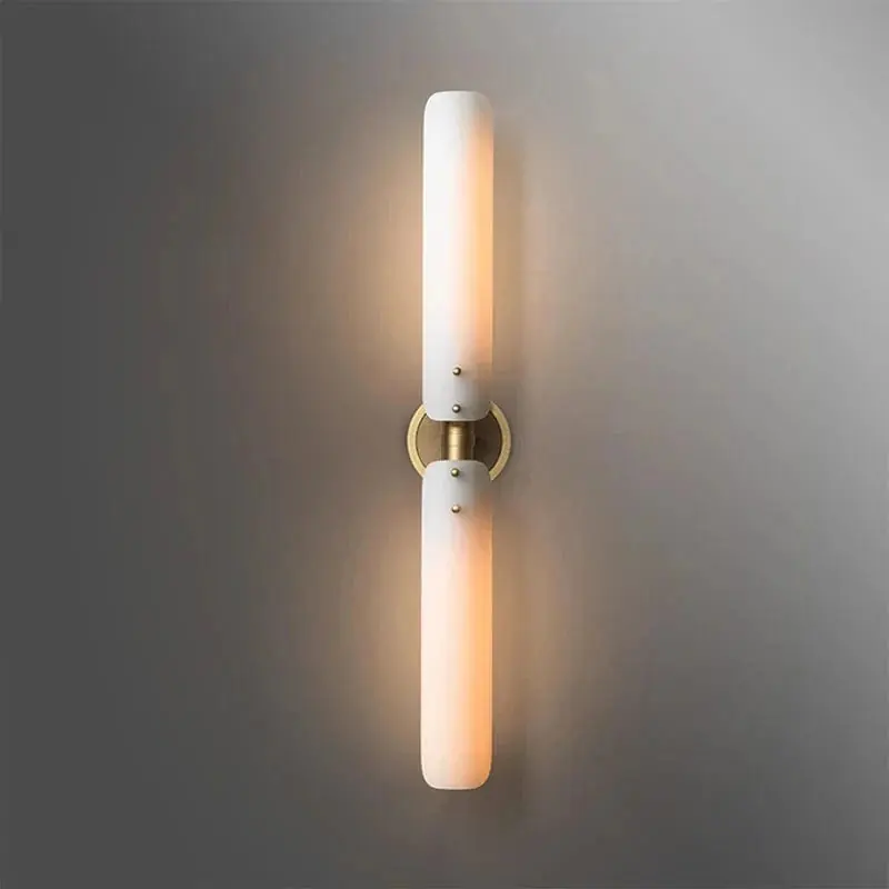Postmodern Art Déco - Lampe à LED en Cuivre Or Blanc - Lumière LED Murale pour Chambre