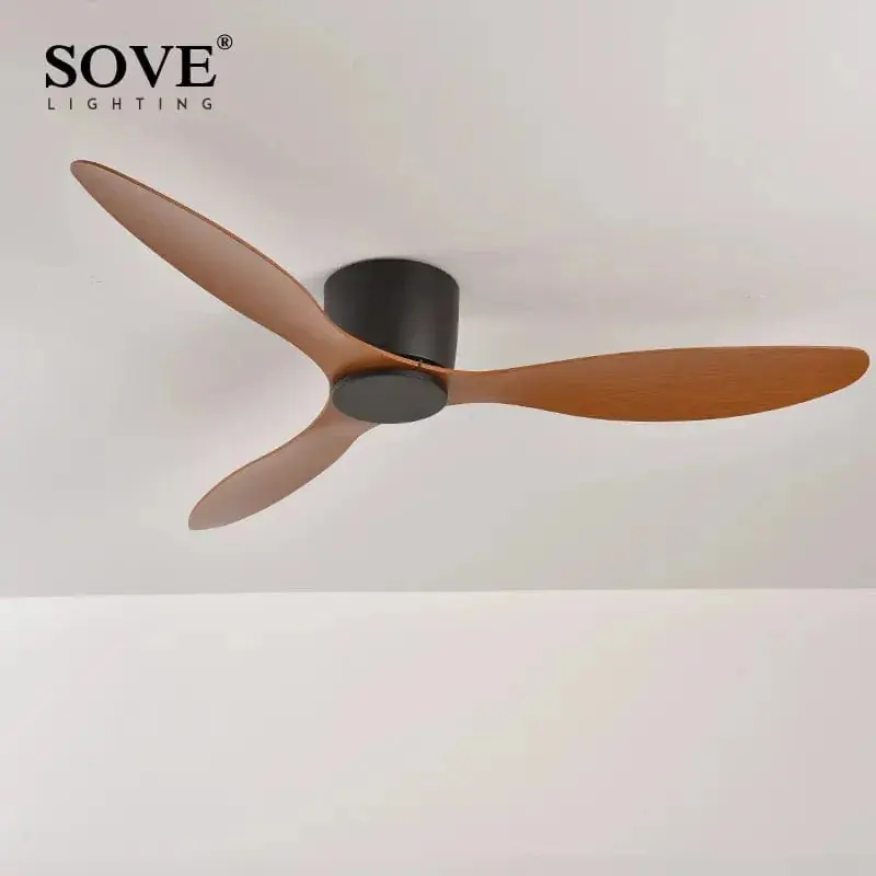 SOVE - Ventilateur de plafond DC 30W sans lumière, design moderne, avec télécommande
