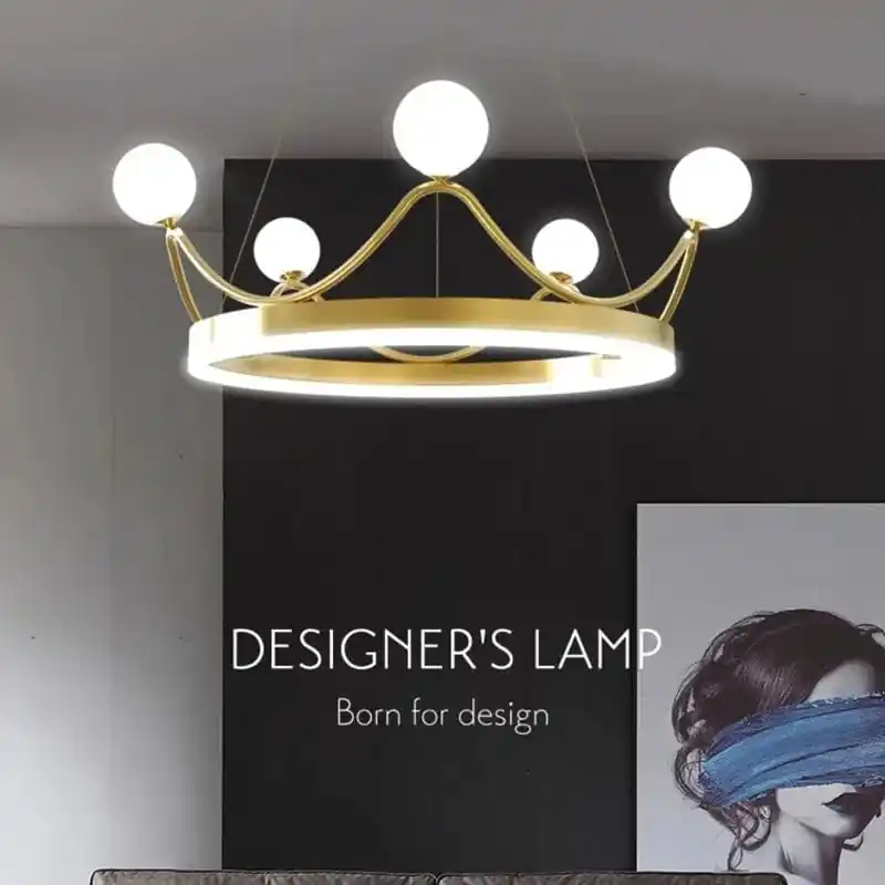 Lustre Couronne LED Luxe Enfants - Collection Éclatante