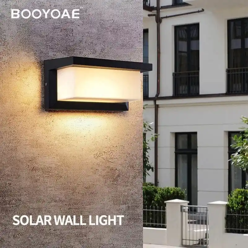 Applique solaire moderne pour jardin et terrasse - IP54 waterproof, éclairage mural à induction