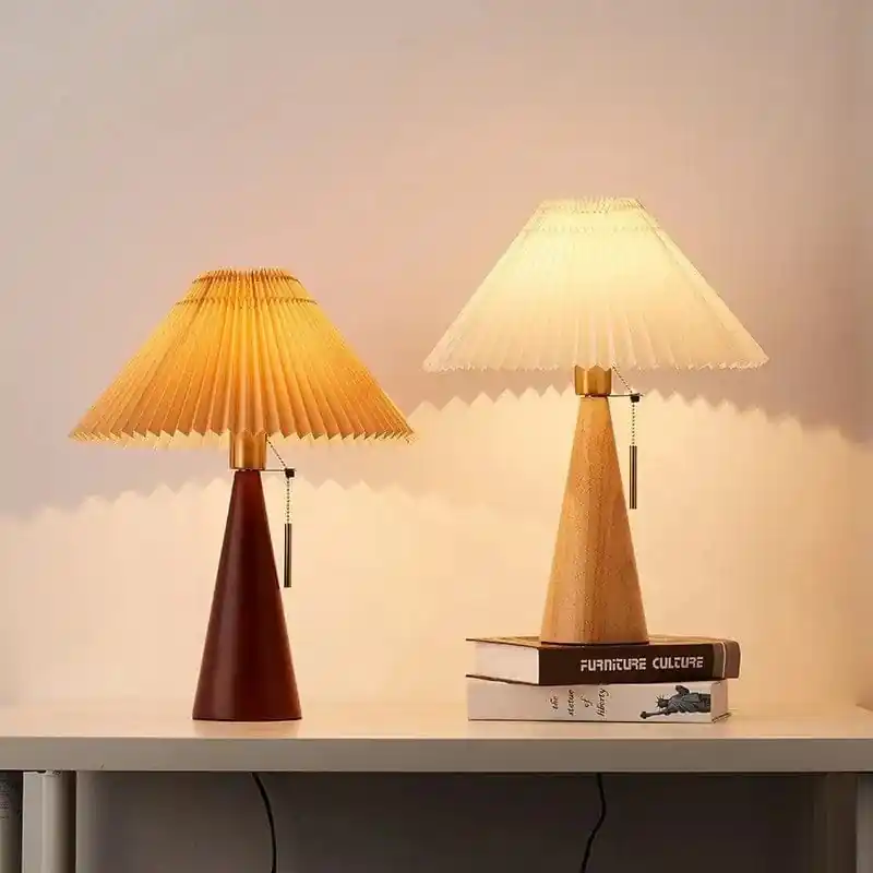 Lampe LED design en bois pour bureau