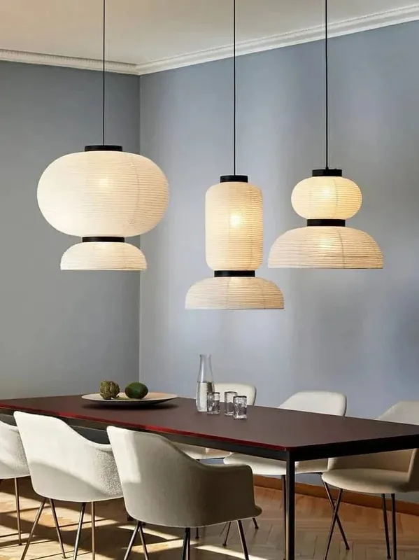 Suspension Nordique Vertigo Lustre - Éclairage Moderne en Tissu de Soie