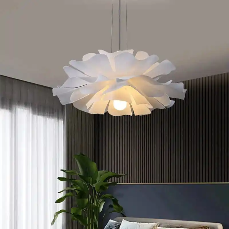 Nordique LED Salon Chambre Suspension Lumières Filles - Éclairage Créatif Et Design Chambre À Manger - Lampe Net Rouge Fleur Lustre