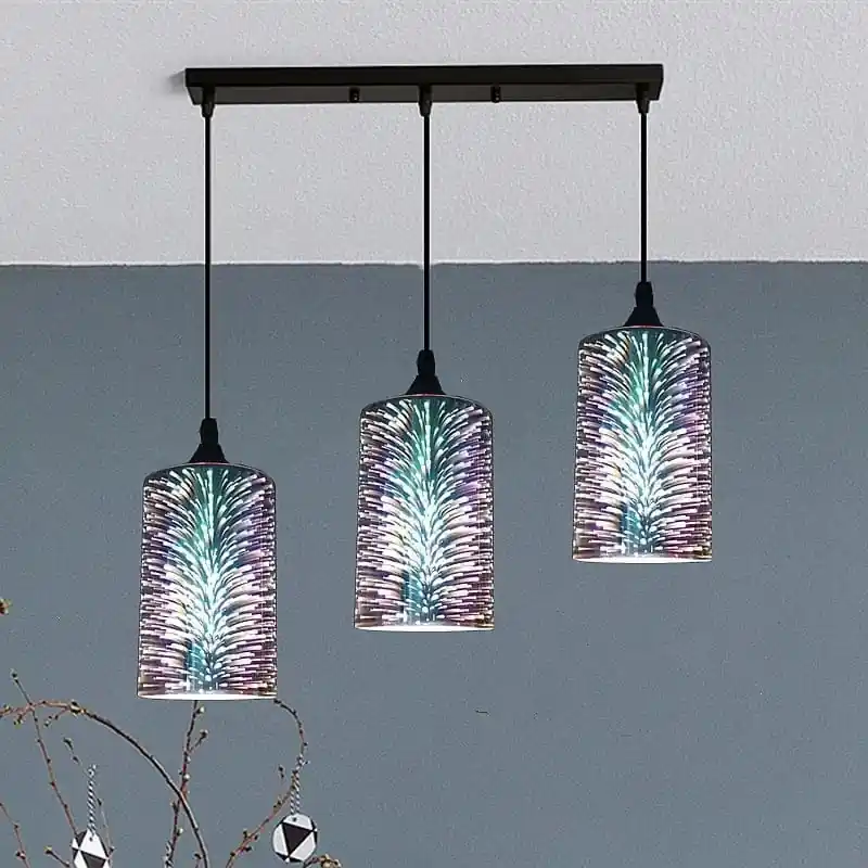 NordicLights™ - Suspension LED 3D Colorée en Verre pour Salon, Salle à Manger et Cuisine