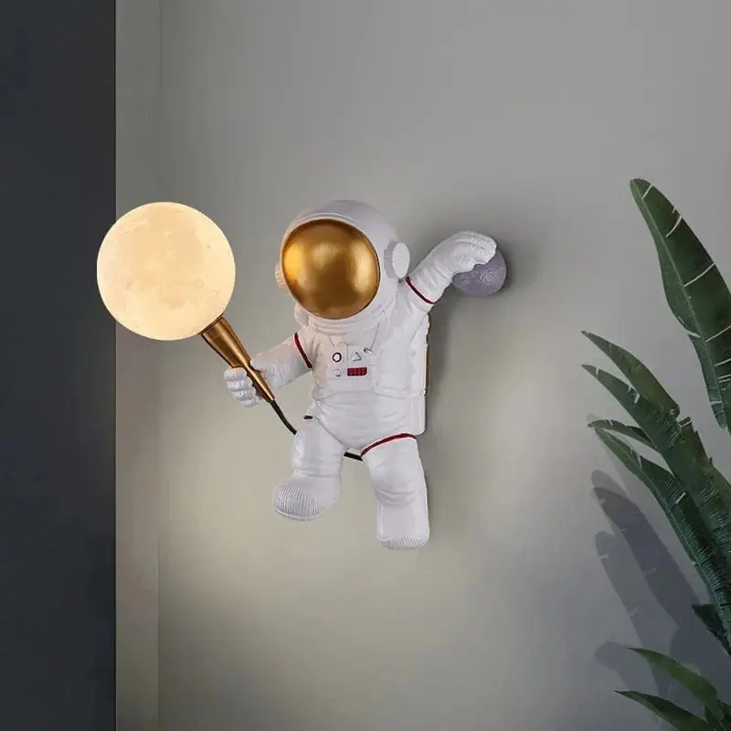 Nordique - Éclairage LED de style astronaute lunaire pour une décoration tendance à la maison