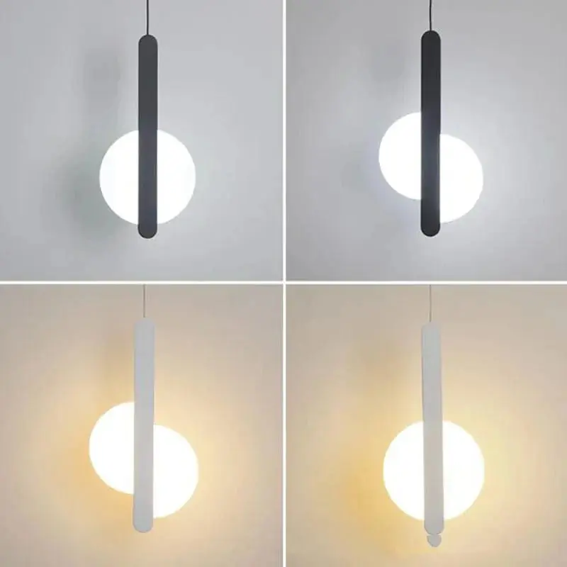 Lustre nordique minimaliste LED en acrylique pour salon, chambre, restaurant et bar
