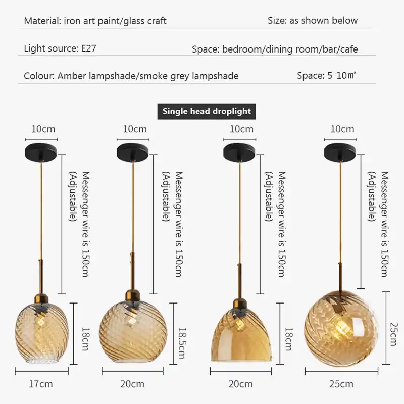 Suspensions LED en verre ultra tendance