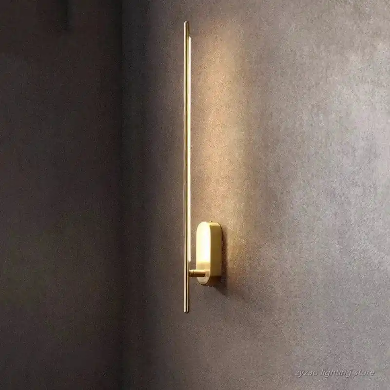 Applique murale LED nordique en cuivre pour décoration intérieure