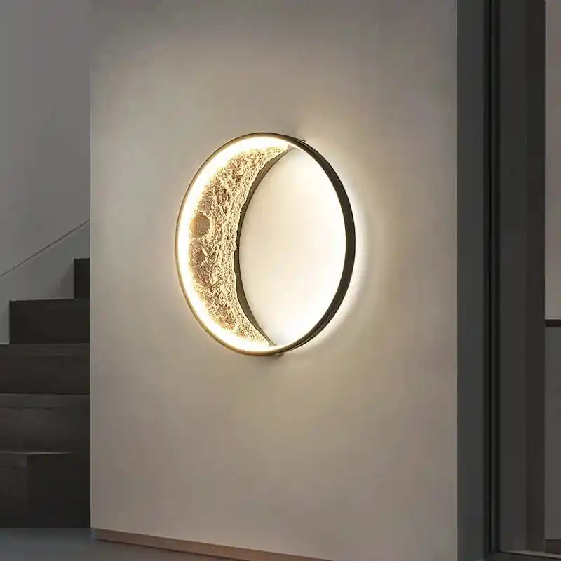 Post-moderne LED Art Lampe Lune pour Porche Couloir Chambre Salon