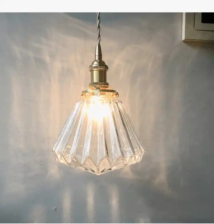 Suspension LED en verre moderne