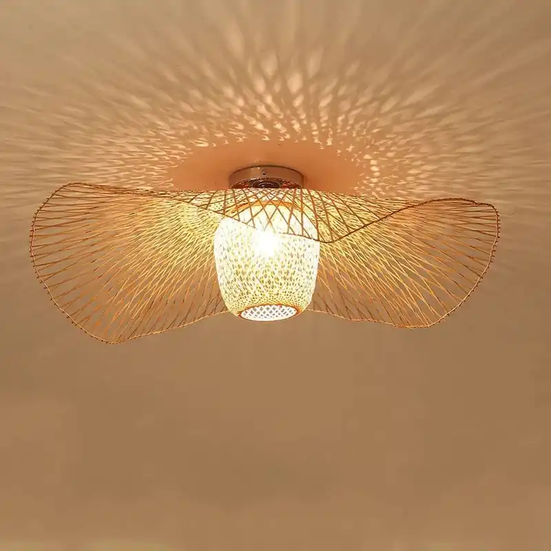 Lampes suspendues LED en bambou - Éclairage créatif pour Tatami - Suspension Luminaire de Restaurant