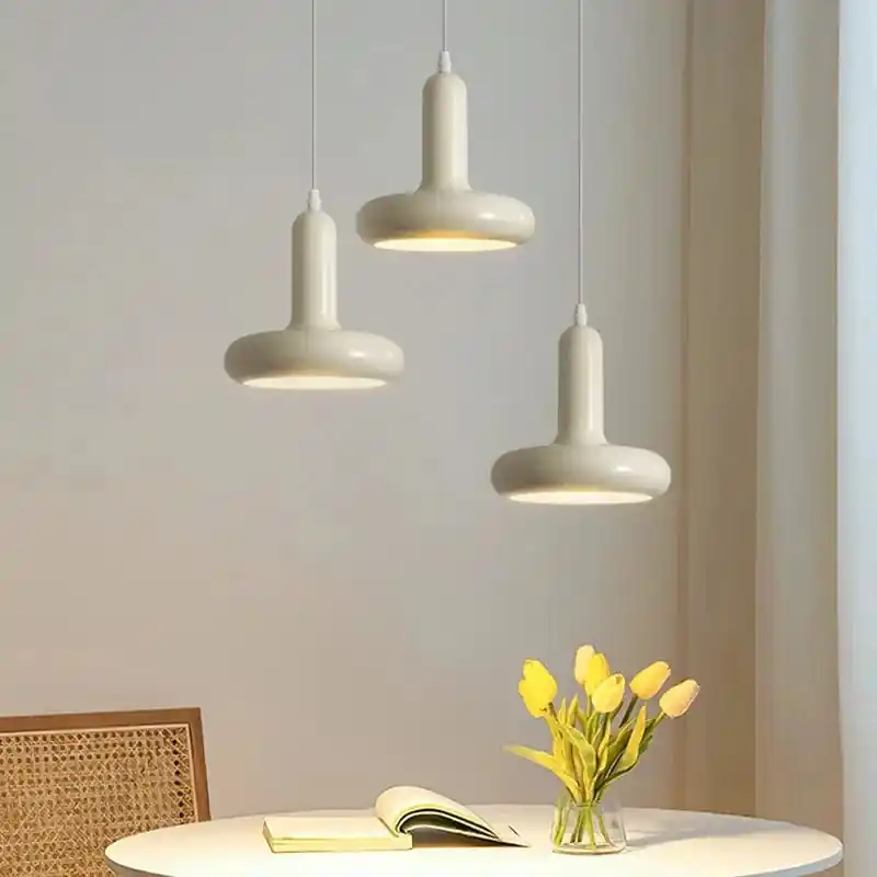 Lustre de Plafond Nordique Bauhaus Rétro Blanc - Design Médiéval - Salle À Manger - Chambre Chevet