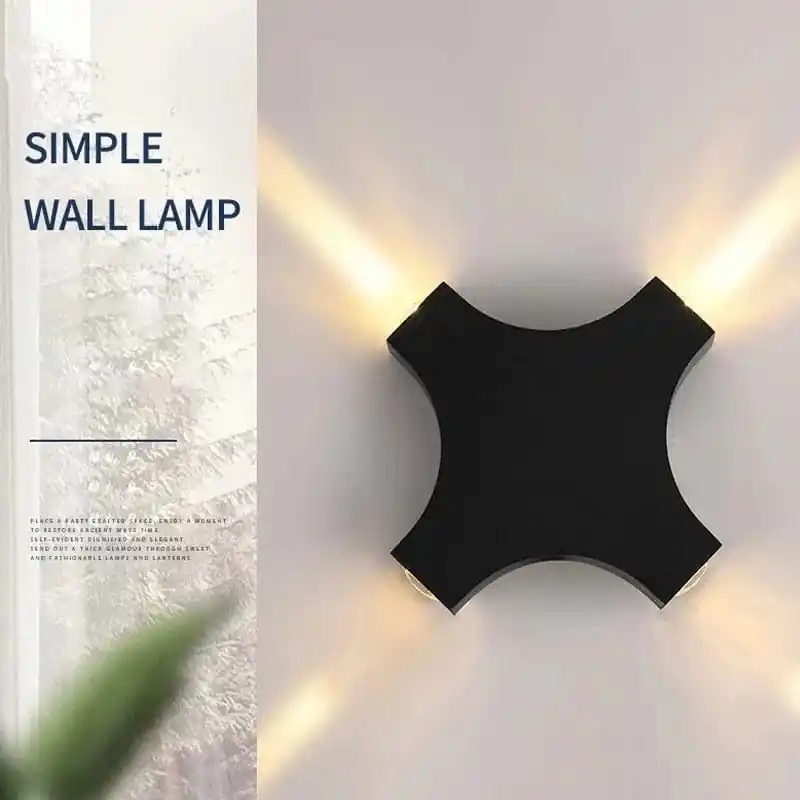 Applique murale LED décor porte d'entrée appliques jardin