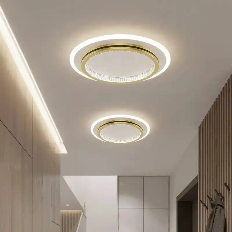 Plafonnier LED design pour l'entrée : luminaires d'intérieur avec abat-jour en cristal