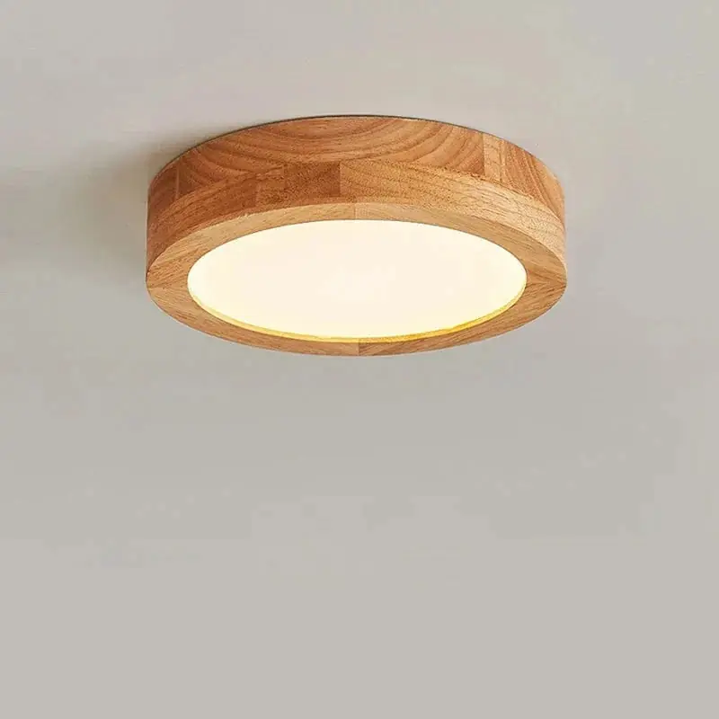 Lampe LED nordique en bois pour la maison