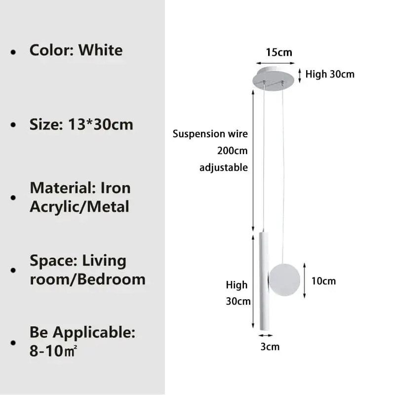 Suspension LED moderne ajustable pour chevet, salon, allée, étude : luminaire design pour la maison
