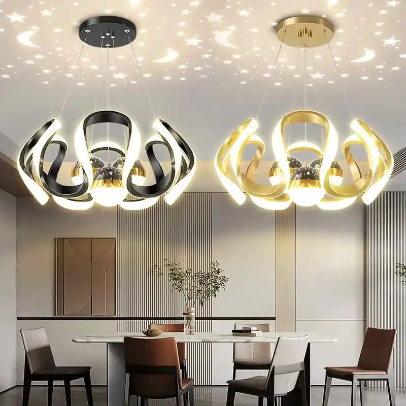Plafonnier LED suspendu au style nordique.