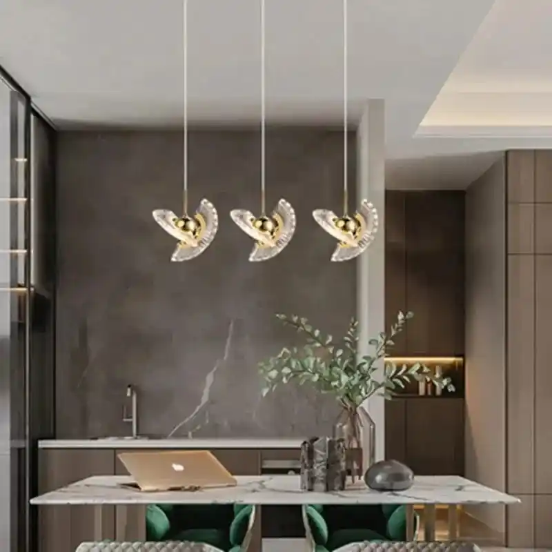 Suspension Nordique de Luxe Moderne avec Lumière Chaude et Rotation - Salon, Chambre, Foyer