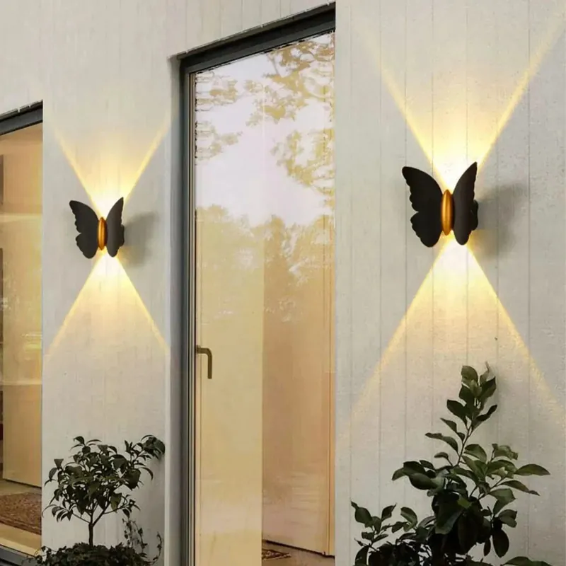 Applique murale LED Papillon Blanc - Design Moderne 12W IP65