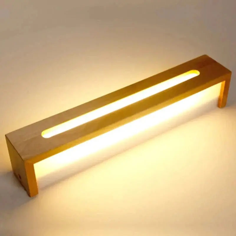 Applique murale LED en bois massif nordique à longue bande