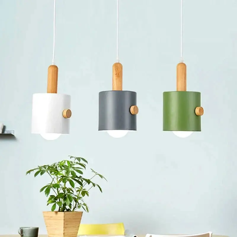 Lustre LED nordique de chevet de chambre à coucher - Suspension créative pour salle à manger