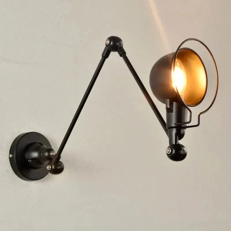 Nordic Retro - Applique Murale Long Bras Réglable pour Chambre - Design Créatif - Luminaria Moderne
