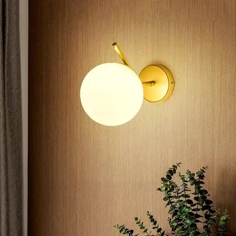 Lampe de applique murale LED boule de verre postmoderne - Élégance Luxe Gold
