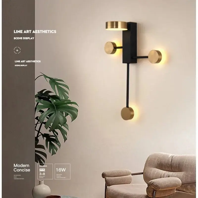 Applique murale LED - Style nordique moderne et minimaliste