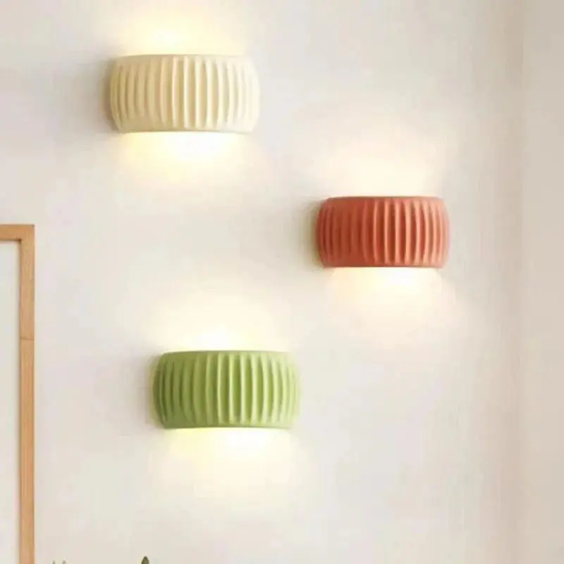Nordique Crème Mur LED Lumière Applique Décoration Citrouille Forme Lampe