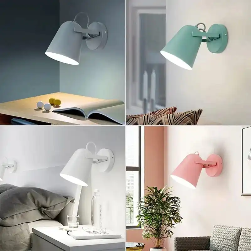 Applique Murale Nordique LED pour Salon et Chambre - Éclairage Moderne Rose