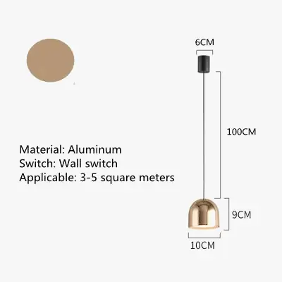 Suspension LED Moderne pour Restaurant, Bar, Hôtel - Design Minimaliste, Tête Unique - Éclairage de Luxe